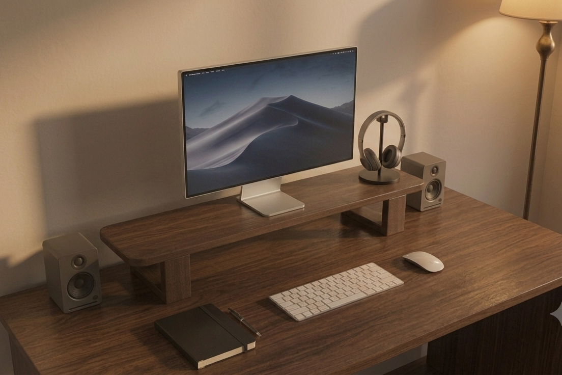 Monitor Stand – Walnut Edition